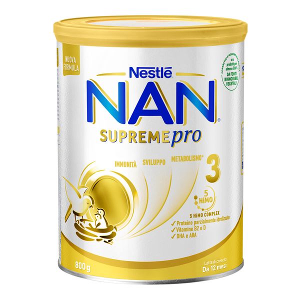 Nestlé nan supremepro 3, da 12 mesi. latte di crescita in polvere, latta da 800g - Nestlé