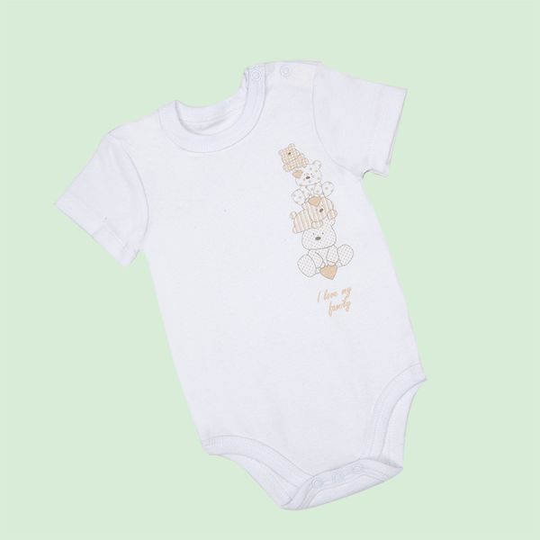 Mawi pack x 3 body manica corta orso beige - Mawi