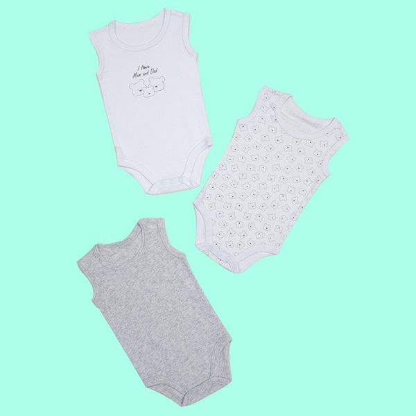 Mawi pack x 3 body a canotta orsetto grigio - Mawi