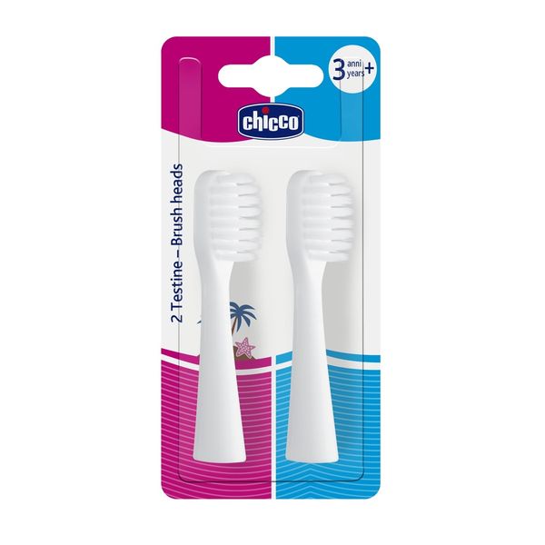 Chicco testine spazzolini elettrici 2 pz - Chicco