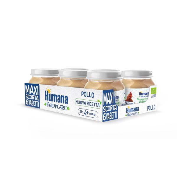 Humana omogeneizzato pollo biologico 6x80gr - Humana