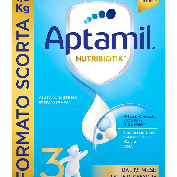Aptamil - 3 latte di crescita nutrobiotik 1.200gr (2 buste x 600gr) - Aptamil