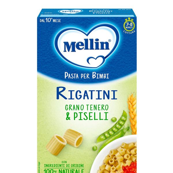 Mellin - la pasta dei bimbi 100% naturale rigatini con farina grano tenero e piselli 280g - Mellin