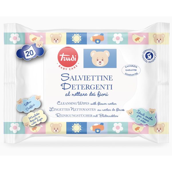 Trudi baby care salviettine detergenti al nettare dei fiori 20 pz - Trudi Baby Care