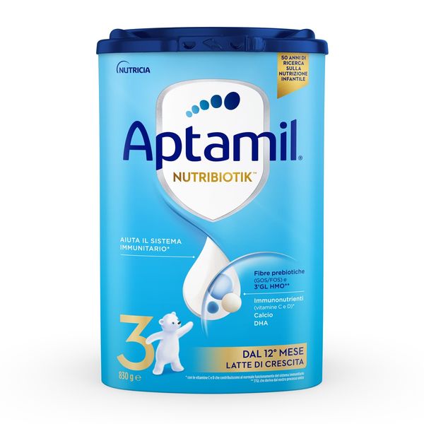 Aptamil nutribiotik 3 - latte di crescita in polvere per bambini dal 12° mese compiuto - 830g - Aptamil