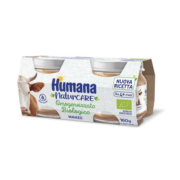 Humana omo manzo biologico 2x80g - Humana