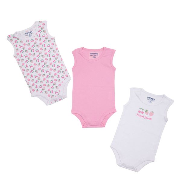 Mawi pack x3 body senza maniche frutta oeko-tex - Mawi