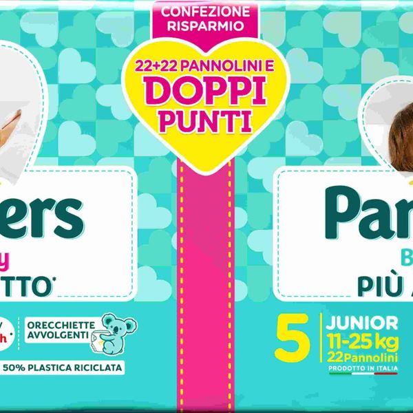 Pampers baby-dry tg.5 junior 11-25kg - 22+22 pz - Catalogo Pampers