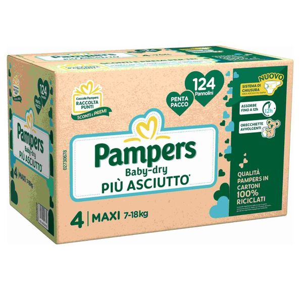 Pampers baby-dry penta maxi 124 pz - Catalogo Pampers