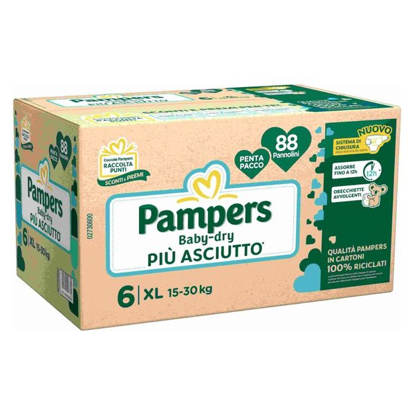 Pampers baby-dry penta xl 88 pz - Catalogo Pampers