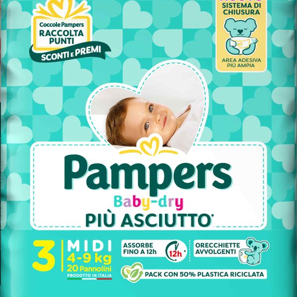 Pampers baby­dry midi 20 pz - Catalogo Pampers