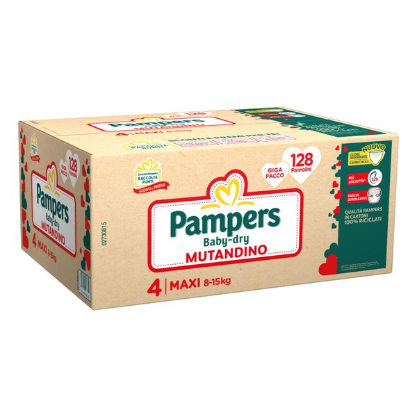 Pampers baby-dry mutandino giga maxi 128 pz - Catalogo Pampers
