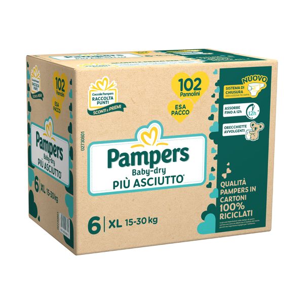 Pampers baby-dry esa  xl 102 pz - Catalogo Pampers