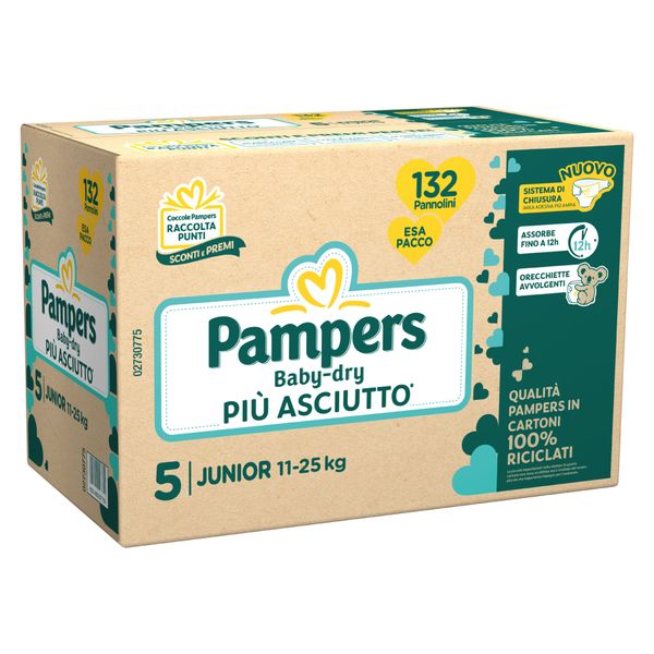 Pampers baby-dry esa junior 132 pz - Catalogo Pampers