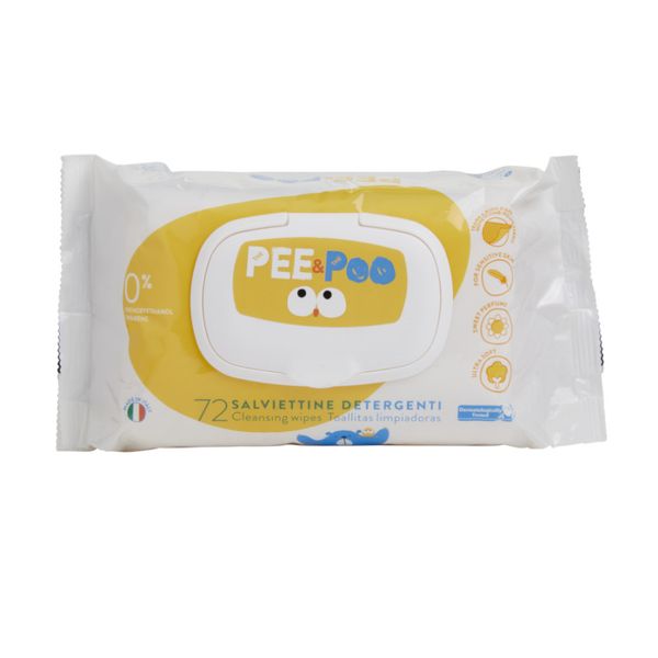 Pee&poo salviettine pop-up detergenti 72 pezzi - 