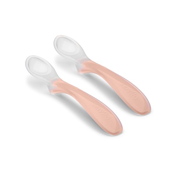Nuvita set 2 cucchiai in silicone english rose - easyeating 8480 - Nuvita
