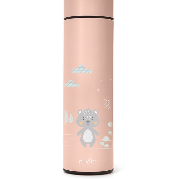 Nuvita borraccia termica con termometro led 500ml - english rose - Nuvita