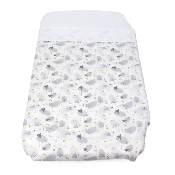 Set lenzuola culla next2me forever 2 pezzi grey sheep - chicco - Chicco