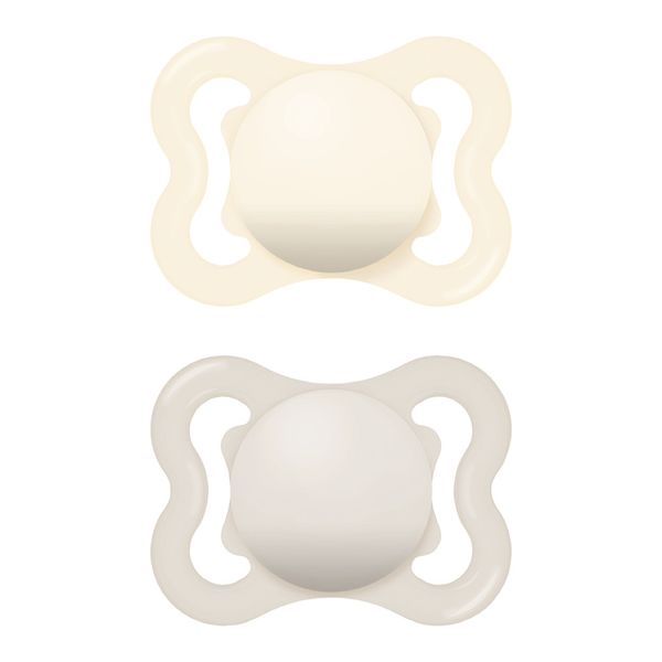 Succhietti air 2-6m caucciù bio-circolare conf. doppia grigio/panna - mam - Mam