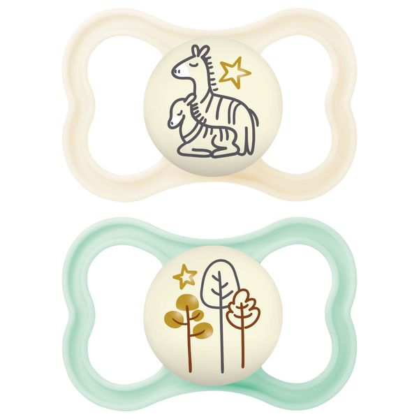 Succhietti air night 16+ silicone bio-circolare conf. doppia verde/panna - mam - Mam