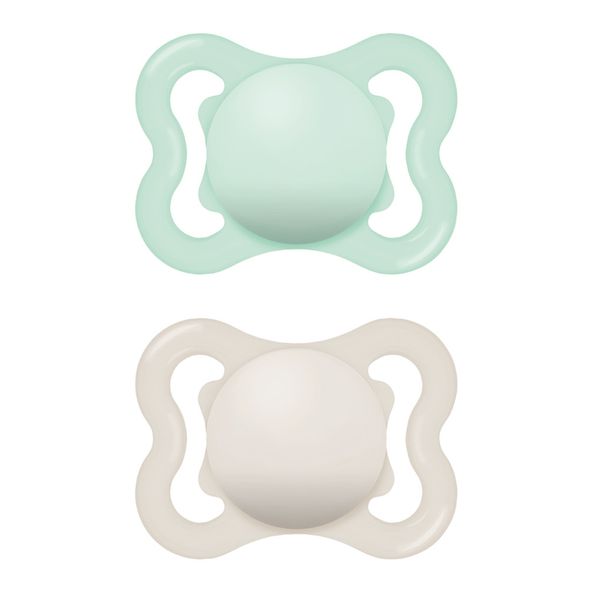 Succhietti air 2-6m caucciù bio-circolare conf. doppia verde/grigio - mam - Mam