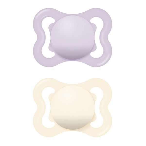 Succhietti air 2-6m caucciù bio-circolare conf. doppia viola/panna - mam - Mam