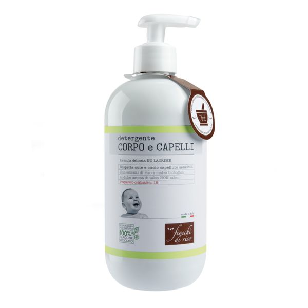 Detergente corpo e capelli talco 400ml - fiocchi di riso - Fiocchi di Riso