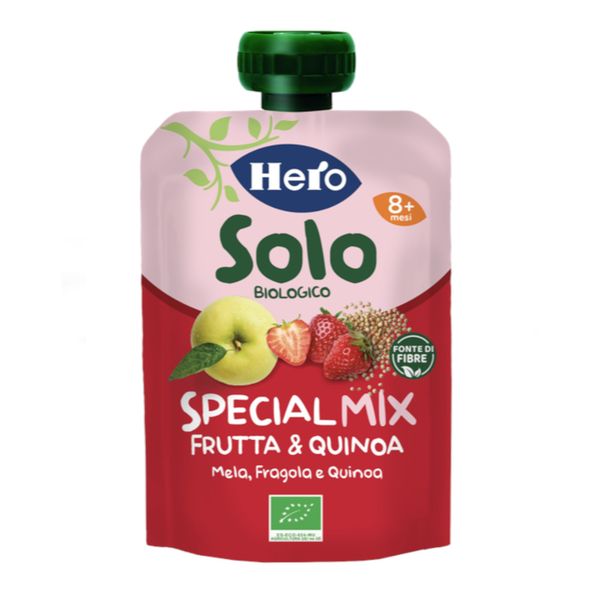 Pouch frutta & quinoa con mela fragola e quinoa 100 gr - hero solo - Hero