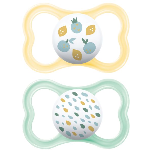 Succhietti air 6+ silicone bio-circolare conf. doppia giallo/verde - mam - Mam