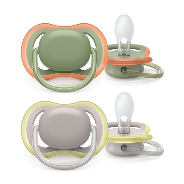 2 ciucci ultra air 6-18 mesi colore verde/grigio - philips avent - Avent