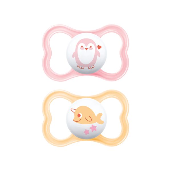 Succhietti air 16+ silicone bio-circolare conf. doppia rosa/giallo - mam - Mam