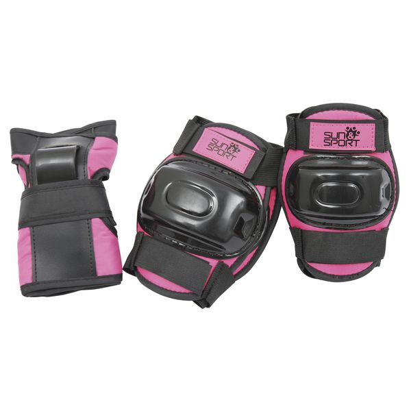 Set protezioni bicie monopattino - bici rosa - sun & sport - Sun&Sport