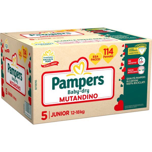 Pampers - esa pack babydry mutandino junior 114 pz - Catalogo Pampers