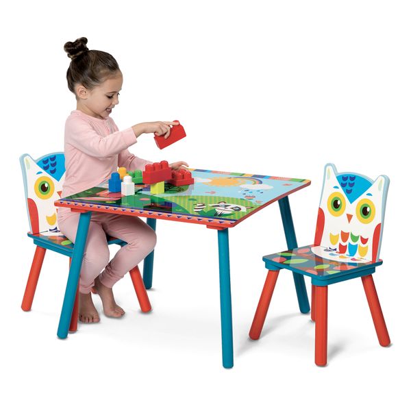 Tavole e sedie in legno gufo - Baby Smile