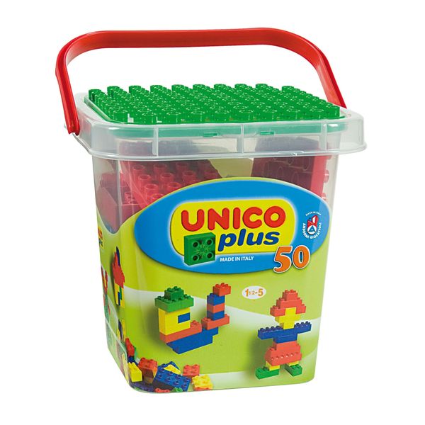 Secchio costruzioni 50 pezzi - unico plus - Unico