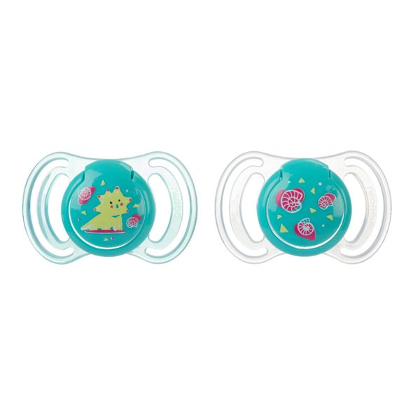 Neobaby  succhietto anatomico silicone maxi 12m+ verde 2pz - Neo Baby