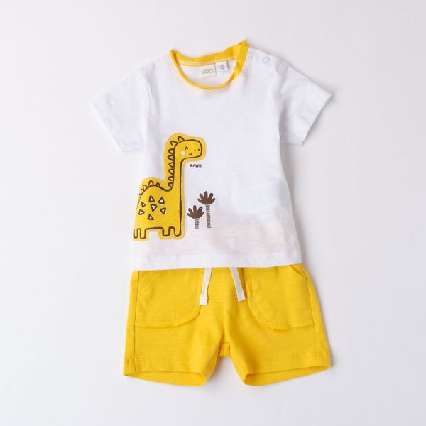 Ido set corto 2 pezzi ts giraffa e short giallo - IDO