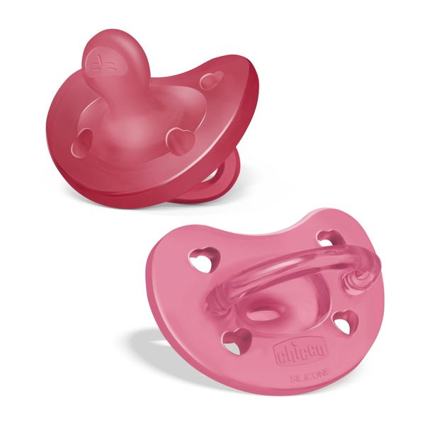 Chicco - gommotto silicone rosa 16-36m 2pz - Chicco