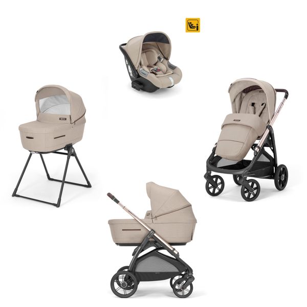 Aptica system quattro darwin infant colore pashmina beige telaio palladio black – inglesina - Inglesina