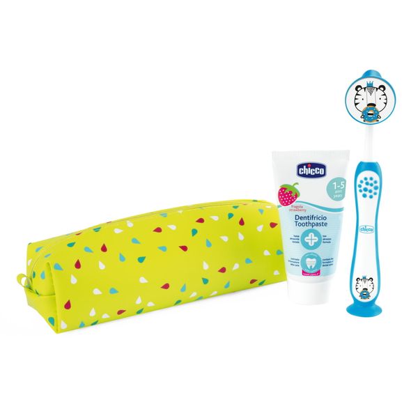 Chicco - set igiene orale azzurro 36m+ - Chicco