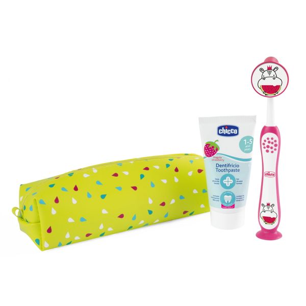 Chicco - set igiene orale rosa 36m+ - Chicco