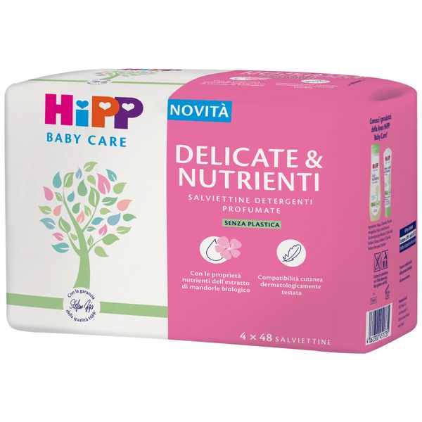 Hipp baby care salviettine delicate & nutrienti 4x48 - Hipp