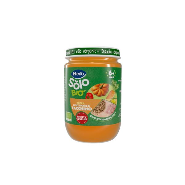 Omogeneizzato verdure lenticchie tacchino bio 190g - hero solo - Hero