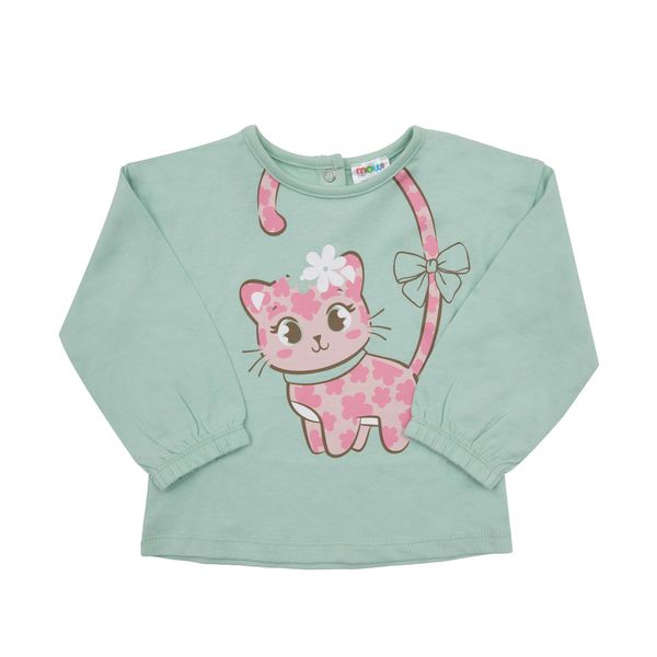 Maglia manica lunga bimba verde - Mawi