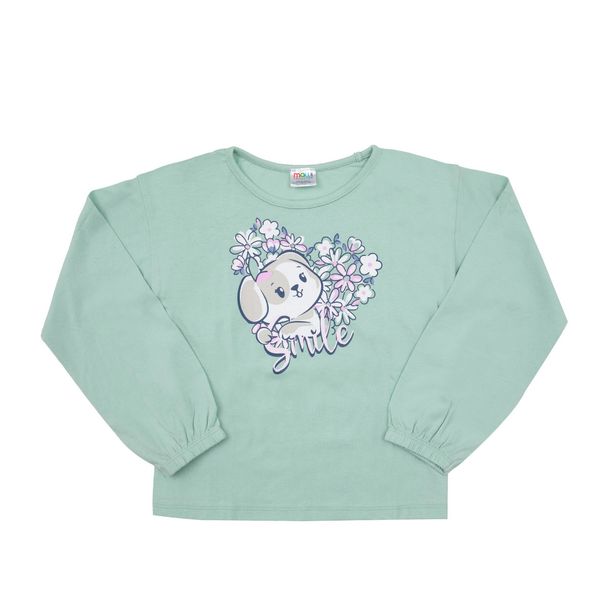 Maglia manica lunga bimba verde - Mawi