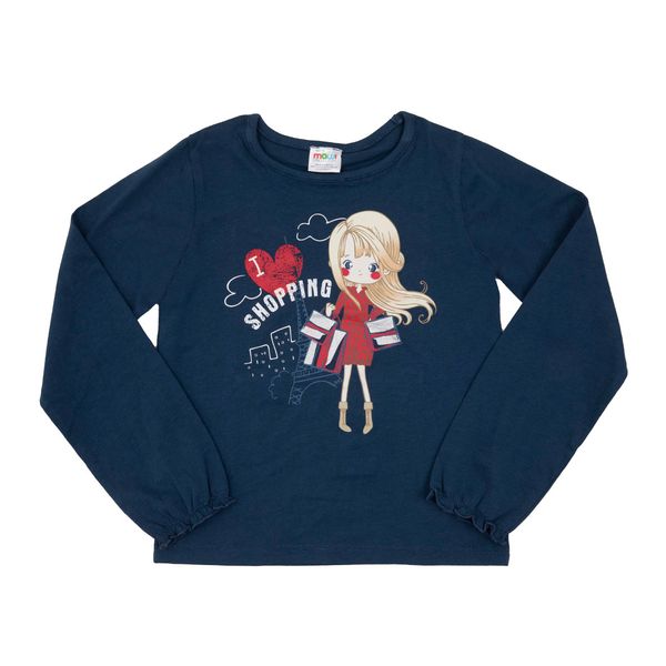 T-shirt maniche lunghe bambina con stampa - Mawi