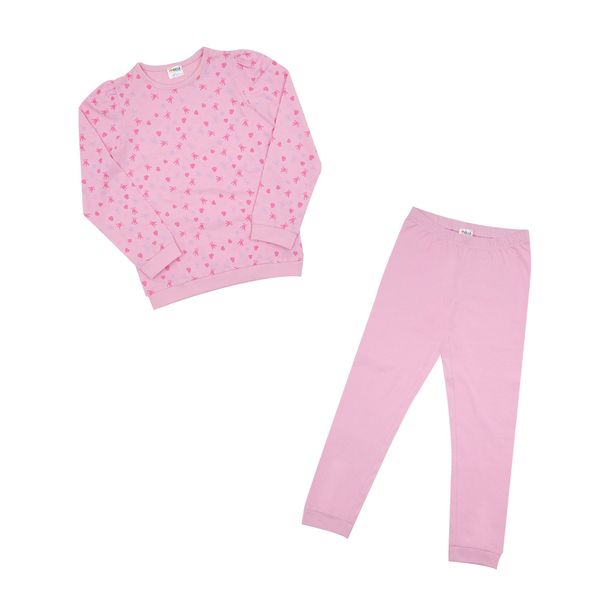 Pigiama due pezzi bimba rosa - Mawi