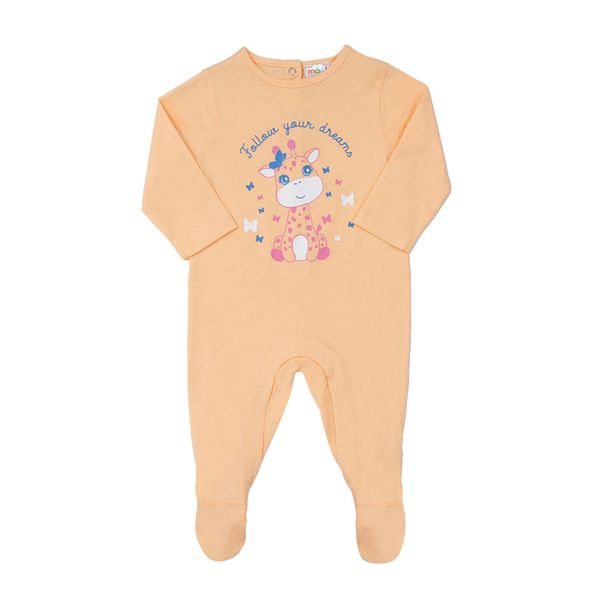 Tutina bimba arancio stampata - Mawi