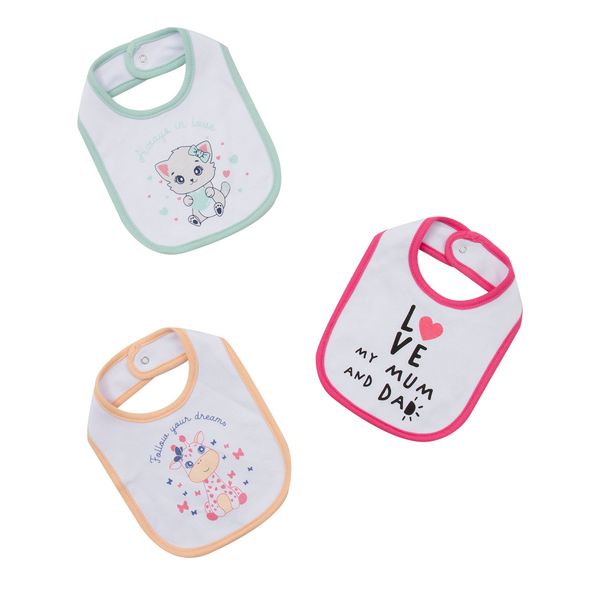 Pack 3 bavaglini bimba stampati - Mawi