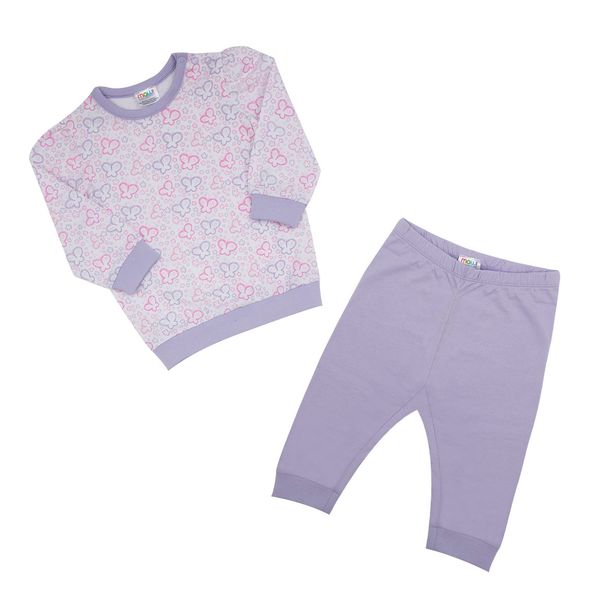 Pigiama bimba lilla stampato - Mawi